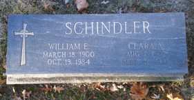 Clara and William (Bill) Schindler Memorial, Saint Rose Cemetery, Perrysburg, Ohio